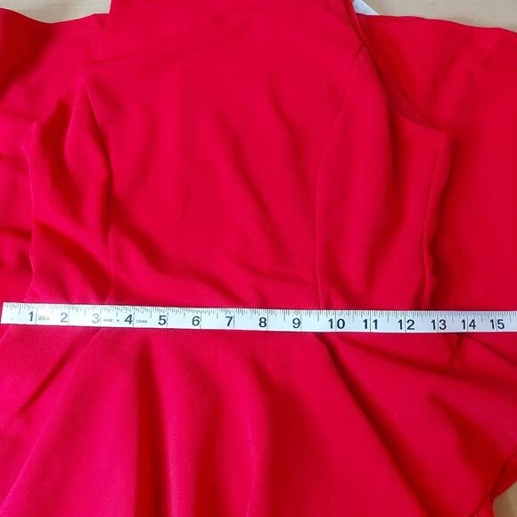 Fashion Nova Red Shiloh Peplum Party Dress Size S NEW Prom Holiday Rush Xmas - Picture 9 of 11